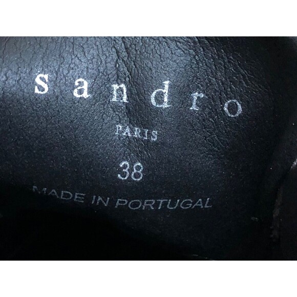 Sandro Paris Anita Anthracite Charcoal Gray Velvet Sneakers SZ 7-7.5 US  EUR 38 - Picture 11 of 12